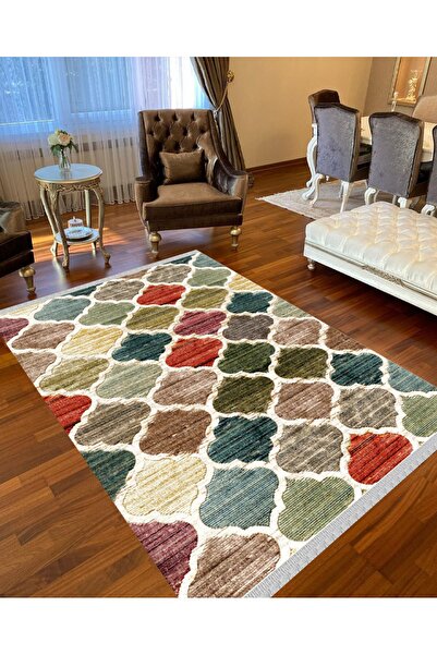 NaRStore Home Decoser Nova 4010 Renkli Kaymaz Yıkanabilir Kilim