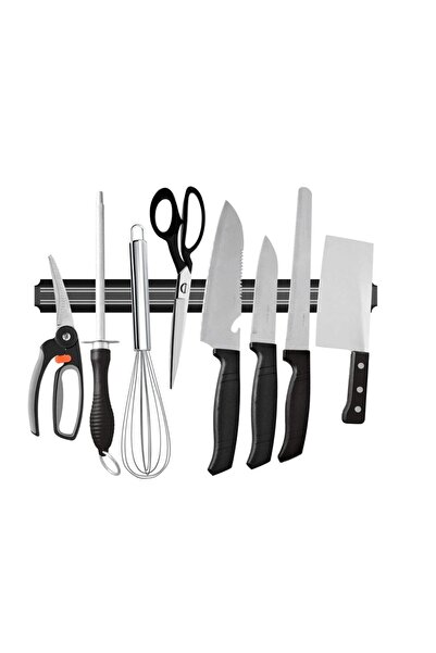 Buffer منظم صينية دائري قابل للدوران 360 درجة + حامل سكاكين مغناطيسي 55 سم