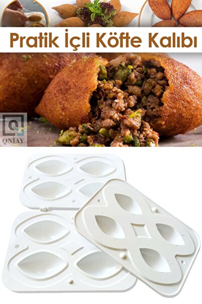 QNİAY Practical 4-Piece Lined Meatball Mold - Lined Meatball Mold Apparatus Foldable Lined Meatball Apparatus