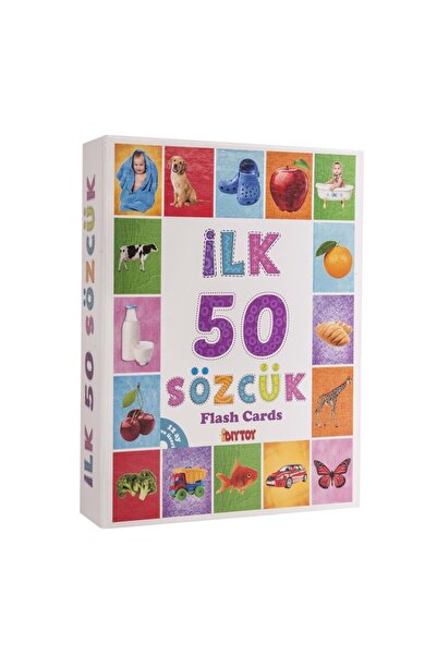 DIY Toys Ilk 50 Sözcük Bebek Eğitici Oyuncak Flash Cards