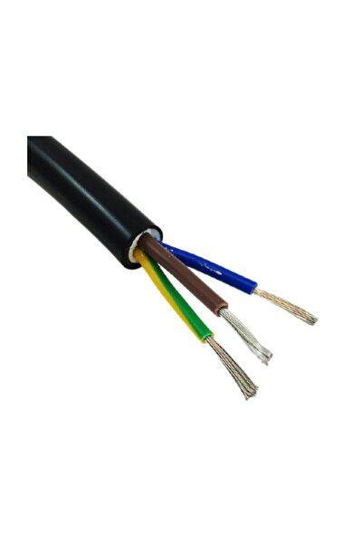 Genel Markalar İnci Marin 3x2.5mm 5Mt Kalaylı Marin Kablo Siyah Yuvarlak