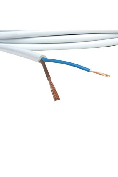 ÖZNUR 2 X 1,5 Ttr Kablo - Tam Bakır - Beyaz - 17 Metre
