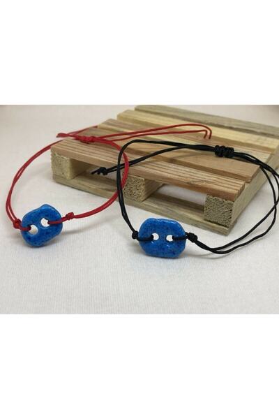 Lade Süryani Nazar Boncuklu Çift Ip Bileklik