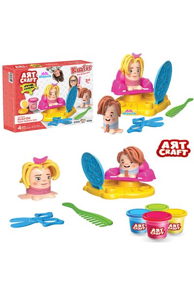hediyecik Art Craft Educational Crazy Barber Play Dough Set