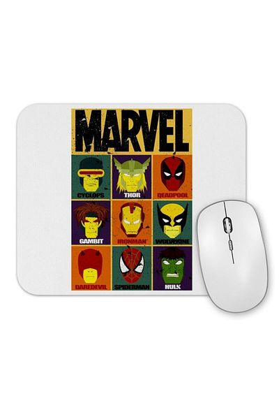 Baskı Dükkanı Подложка за мишка Marvel Spiderman Iron Man