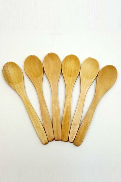 AKCAKESE Set of 6 Wooden Wooden Mini Spoons