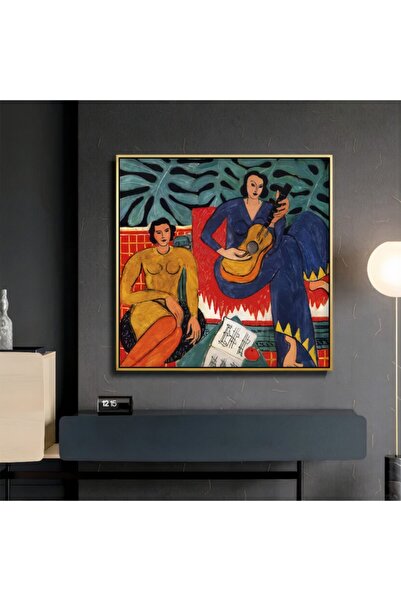 Markazip Altın Metal Çerçeveli Kanvas Tablo 90x90cm Kod: Td98-a