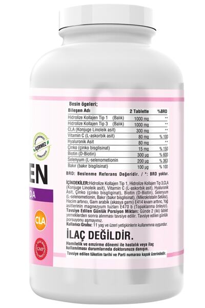 NCS Type 1-3 Fish Collagen Cla Hyaluronic Acid Vitamin C 300 Tablet