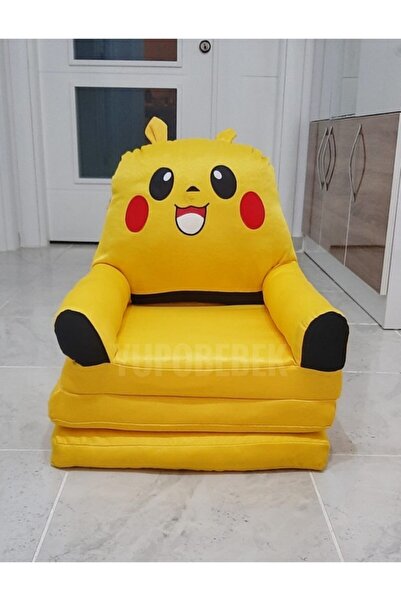 yupo bebek baby equipment Bebek - Çocuk Koltuk Açılır Kapanır Portatif Yataklı Çocuk Oturma Koltuğu Kullanışlı Puf Sarı Renk