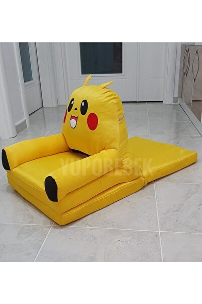 yupo bebek baby equipment Bebek - Çocuk Koltuk Açılır Kapanır Portatif Yataklı Çocuk Oturma Koltuğu Kullanışlı Puf Sarı Renk