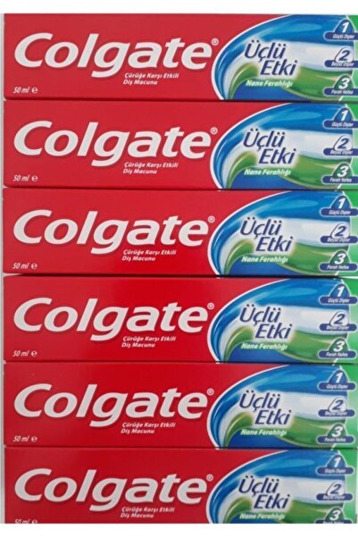 Colgate Diş Macunu 3 Etkili Ferah Nane 50 Ml X 6 Adet
