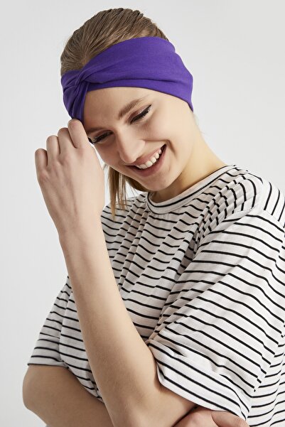 Butikgiz Trend Purple, Boutique Design Γυναικεία μπαντάνα, εξαιρετικά απαλή, εύκαμπτη, φυσική, χτενισμένη βαμβάκι