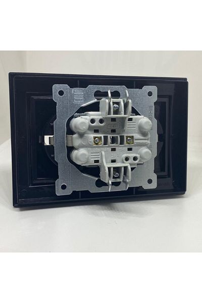ELBİ Elbi-zena Double Grounded Socket Recessed Black