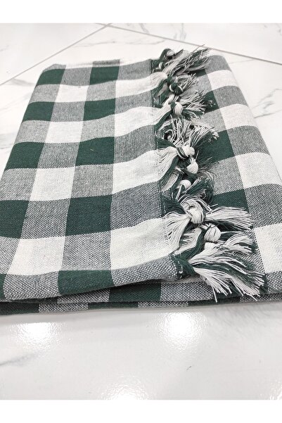 Güçlü Tekstil Covoraș de picnic din pânză de masă verde 2 bucăți 150x150