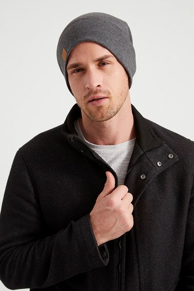 Butikgiz Men's Young Businessman Smoked Rope Detailed Hat Beret - Sports, Comfortable, 100% Cotton Camisole, Domestic Production