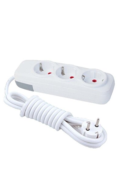 KL HOME كابل توصيل كهربائي ثلاثي المقبس بطول 3 أمتار