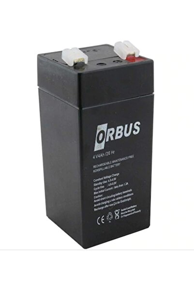 ORBUS Işıldak Aküsü 4v 4ah Bakımsız Kuru Akü Dik Akü 2021 Üretim Yılı