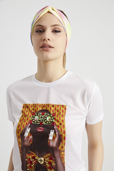 Butikgiz Batik Nature, Boutique Design Women's Bandana Hair Band, Extra Soft, Flexible Natural, Combed Cotton