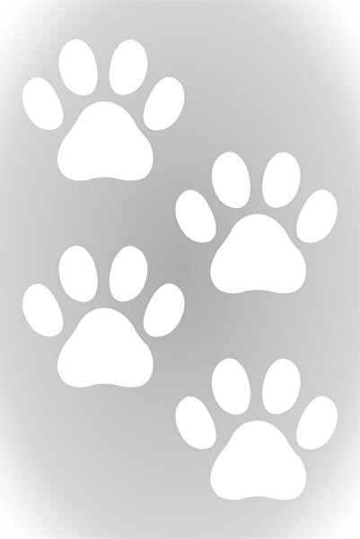 esticker 4 Adet Pati Sticker Araba Oto Cam Sticker 7 X 7 Cm Beyaz