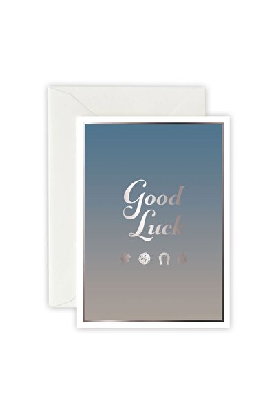 Good Luck - Tebrik Kartı, Zarf Ve Sticker Set