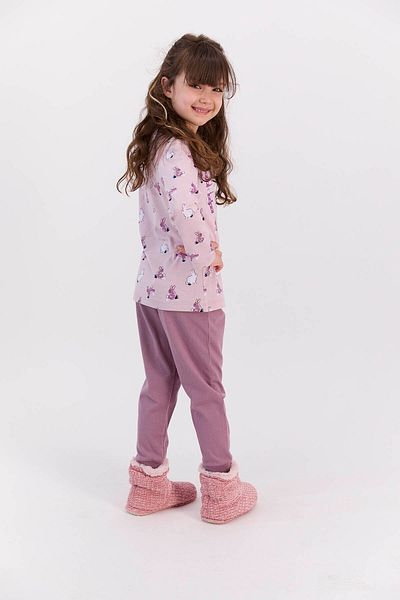 ROLY POLY Rolypoly Love Folk - Dried Rose Girl's Pajama Set