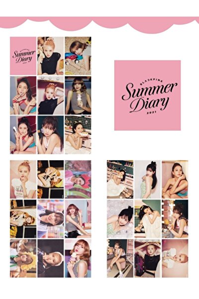 Kpop Dünyasi Blackpınk '' 2021 Summer Diary '' Fotokart Seti