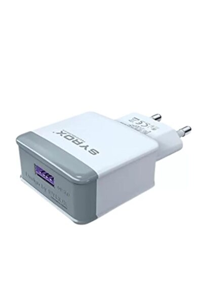 Syrox Usb Çıkşlı 3 Amper Hızlı Şarj Adaptörü - Q33 3.0a Usb Quick Şarj Başlık
