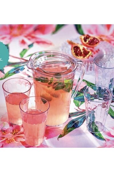Tupperware Diamond Jug and Glass Set