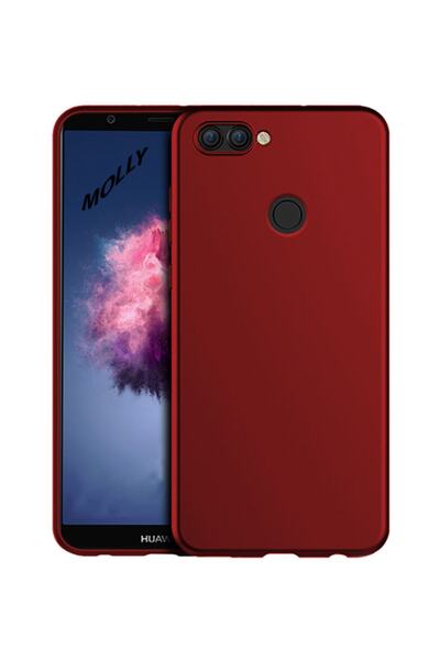Molly Huawei P Smart 2018 Uyumlu Bordo Mat Silikon Kılıf