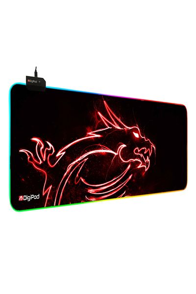 Digipod لوحة ماوس ألعاب RGB RGB قاعدة ماوس ألعاب RGB غير قابلة للانزلاق بسمك 70 × 30 4 مم