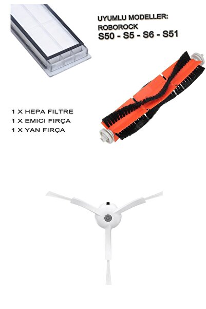 Supurgeavm Aspirator Mi Robot - Model S50 S51 S5 S6, filtru Hepa și perie lat...