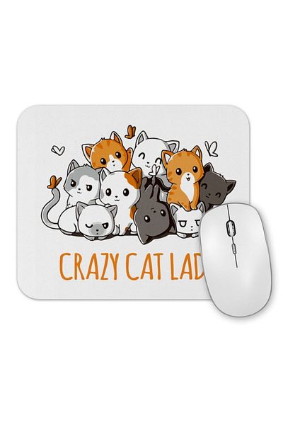 Baskı Dükkanı Ποντίκι Crazy Cat Lady Cat