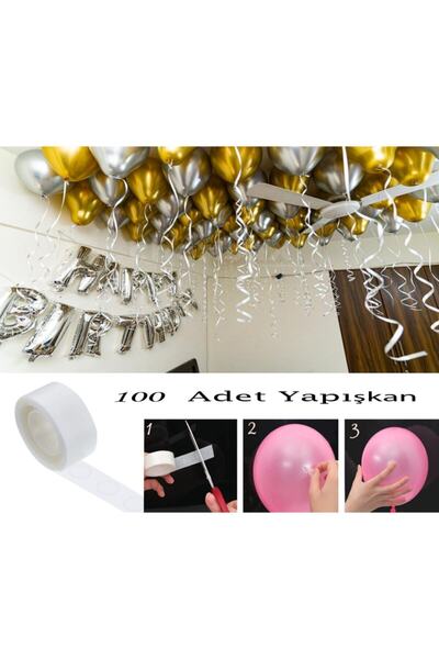 Partimarka شريط بالون لاصق 100 قطعة