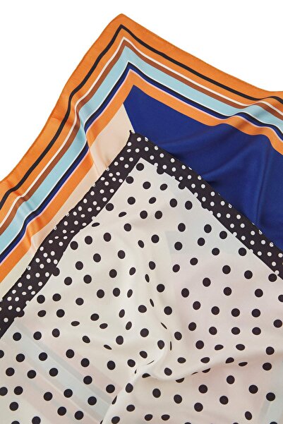 Trendyol Collection Black-White Patterned 50*50 cm 2 Pack Scarf Accessory Twoss25Fu00000