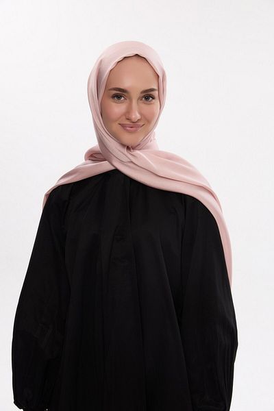 MİRSOY SCARF İkon Janjan Şal Abiyelik-pudră