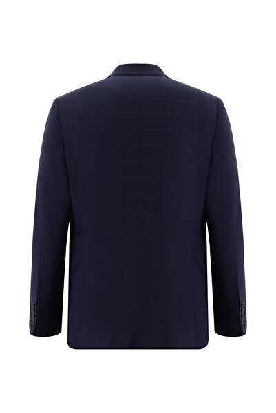 Abdullah Kiğılı Jachetă în carouri din lână cu croială normală