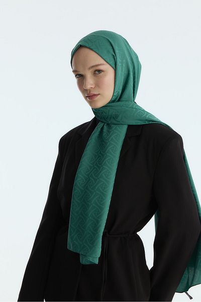 MİRSOY SCARF Silky Jacquard Ivy Shawl-Benetton