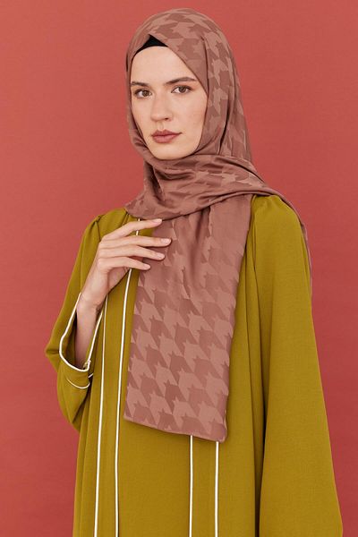 MİRSOY SCARF Yalı Ιπερτίκ Σά scarf - Μοτίβο Κατασκευής Houndstooth