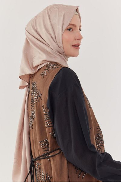 MİRSOY SCARF Γυαλιστερό Μοτίβο Ζακάρ Mc Shawl - Kumsal