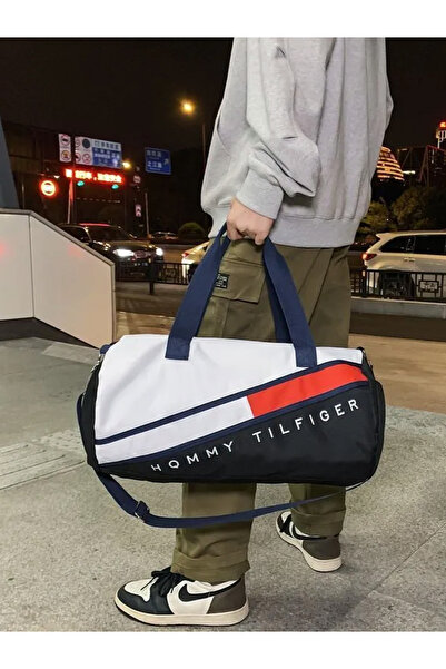 fulina حقيبة رياضية أنيقة، بمقابض مزدوجة وحمالات كتف قابلة للفصل، خفيفة الوزن، للسفر، لون أسود