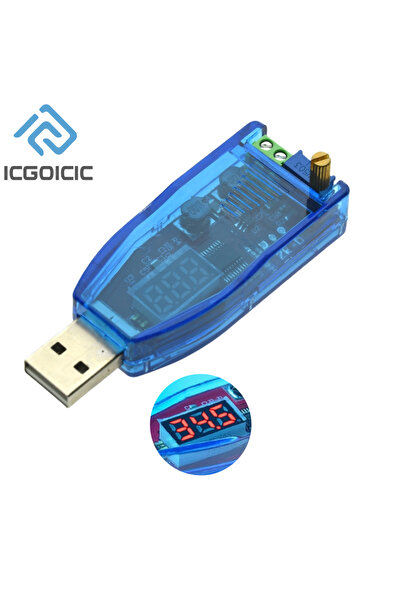 Choice محول تعزيز الجهد DC-DC 5 فولت إلى DC 1-24 فولت قابل للتعديل بمصباح LED...