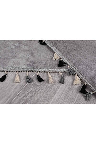 Myevilla My Evilla Modern Decorative Multi Fringed Toilet Set 60x100