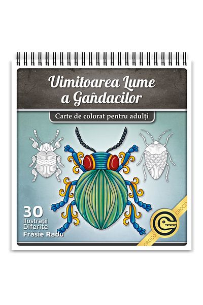 OEM Adult Coloring Book, The Amazing World of Cockroaches, 30 Anti-Stress Illustrations