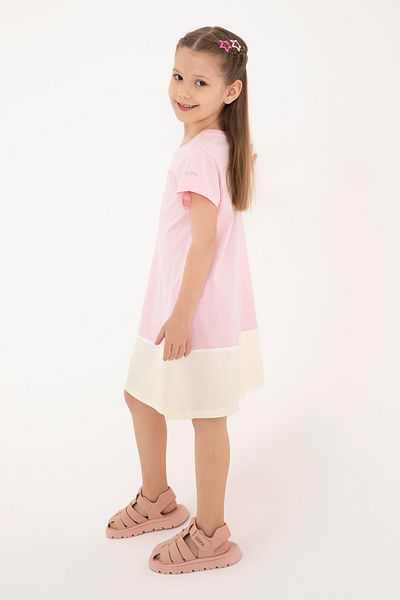 U.S. Polo Assn. Girls Light Pink Crew Neck Short Sleeve Knitted Dress 50306268-Vr078