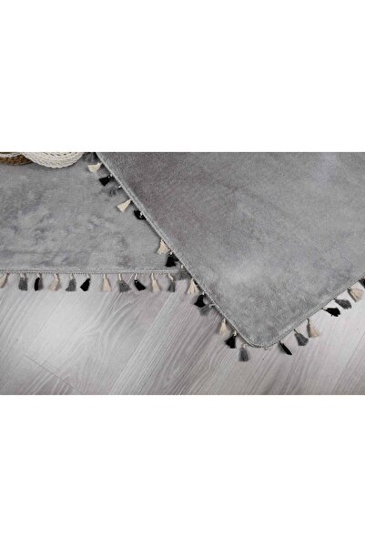 Myevilla My Evilla Modern Decorative Multi Fringed Toilet Set 60x100