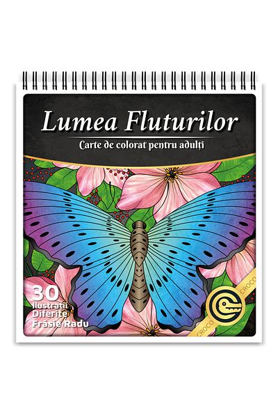 OEM Adult Coloring Book, World of Butterflies, 30 Antistress Illustrations for Relaxation
