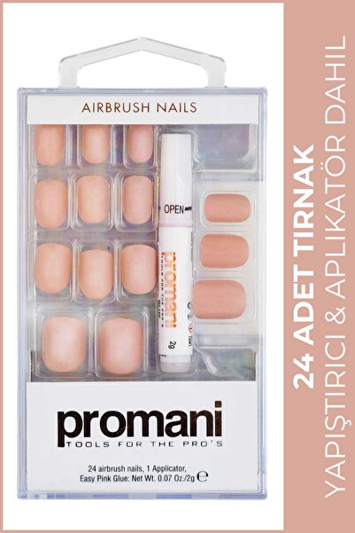 Promani Bej Takma Tırnak Seti - 24 Adet - Zararsız Yapıştırıcı
