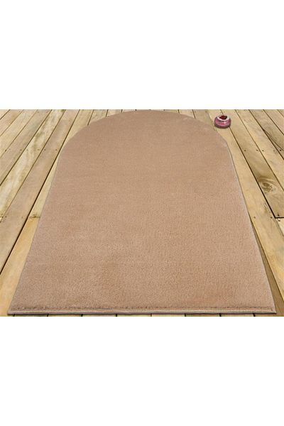 Myevilla Washable Seccade Soft Long Furry Plush Puffy Knee Painless Prayer Beige