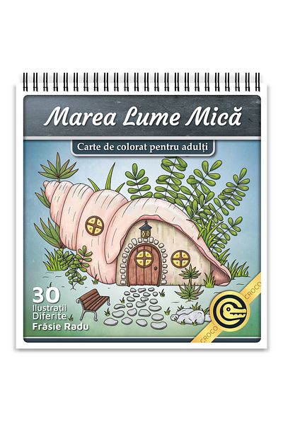 OEM Adult Coloring Book, Big Small World, 30 Antistress Illustrations for Relaxation