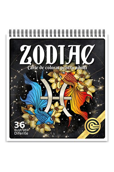 OEM Adult Coloring Book, Zodiac, 36 Antistress Illustrations for Relaxation